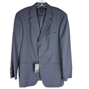 NEW Hugo Boss Two Button Blazer Virgin Wool Navy Blue Size 42R